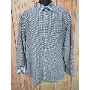 Johnston & Murphy Mens Premium European Fabric Houndstooth Shirt XL Cotton